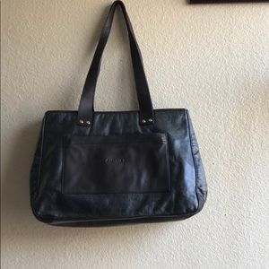 Etienne Aigner Bag leather XL Brown/Gray